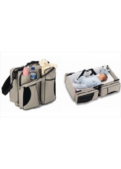 Elinfant Portable Newborn Baby Bed Folding Travel Cot Bag Large Capacity Multifunction Mommy Bag, E01